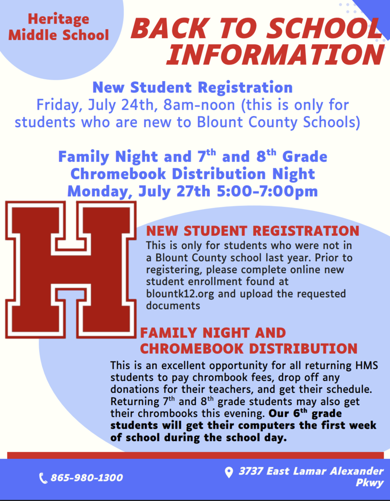 Back to School Information 26-27