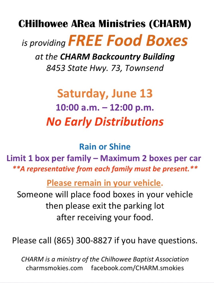CHARM free food giveaway