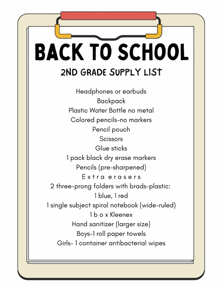 2026-2027 Supply Lists
