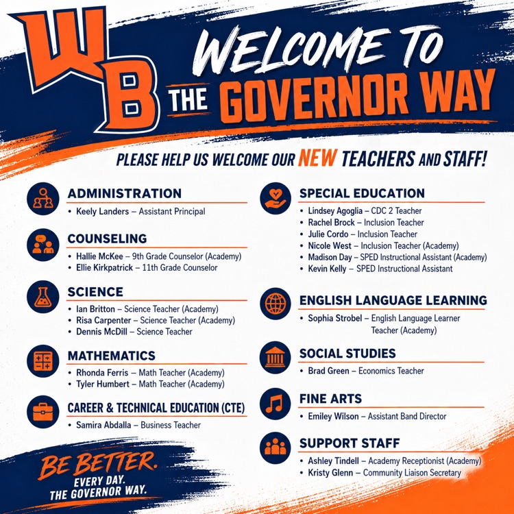 Give a warm welcome to our new teachers and staff!