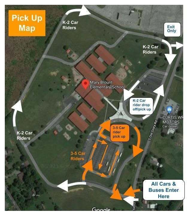 afternoon pick up map