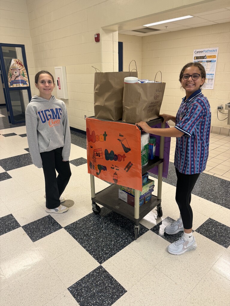 Students with school supplies