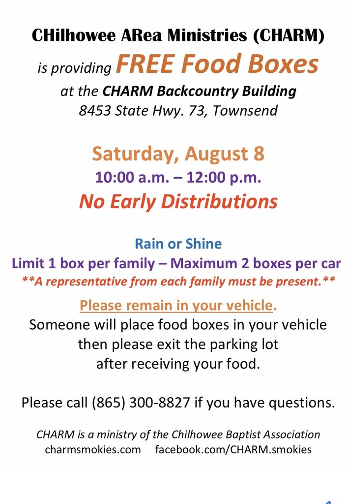 CHARM food giveaway