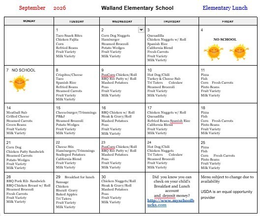 Sept Menu