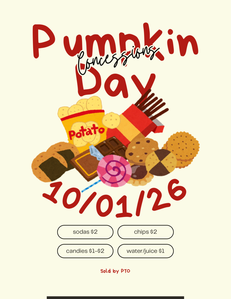 Consessions for Pumpkin Day!