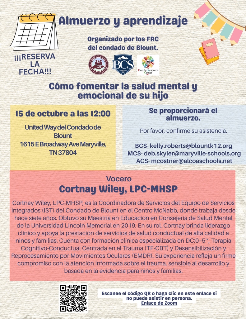 Spanish lunch and learn flyer