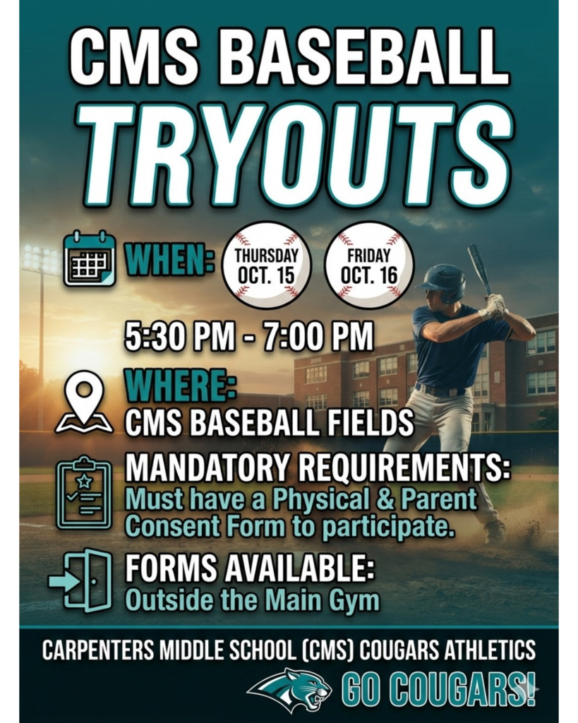 CMS Baseball Tryouts