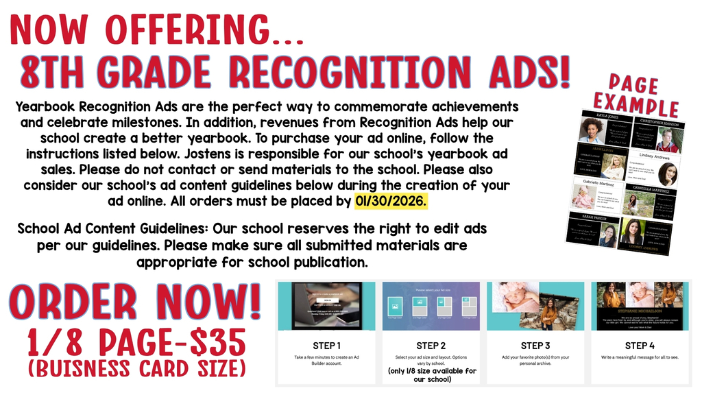 8th grade recognition ads
