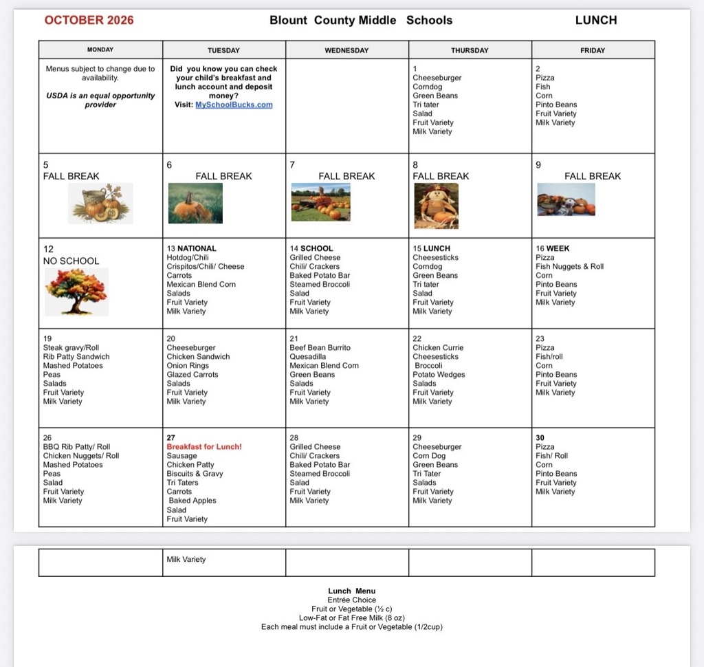 Lunch Menu