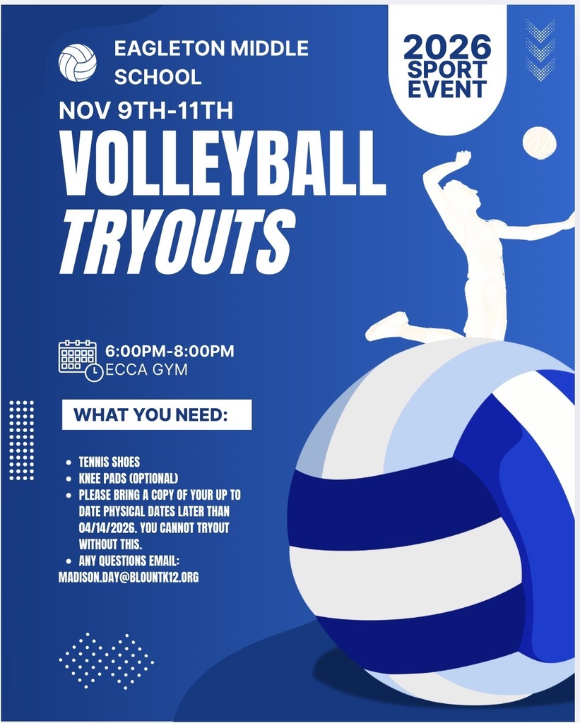 Volleyball tryouts flyer