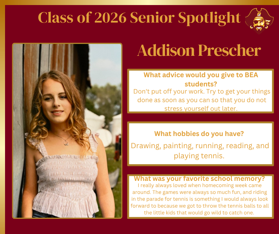 Senior Spotlight - Addison Prescher
