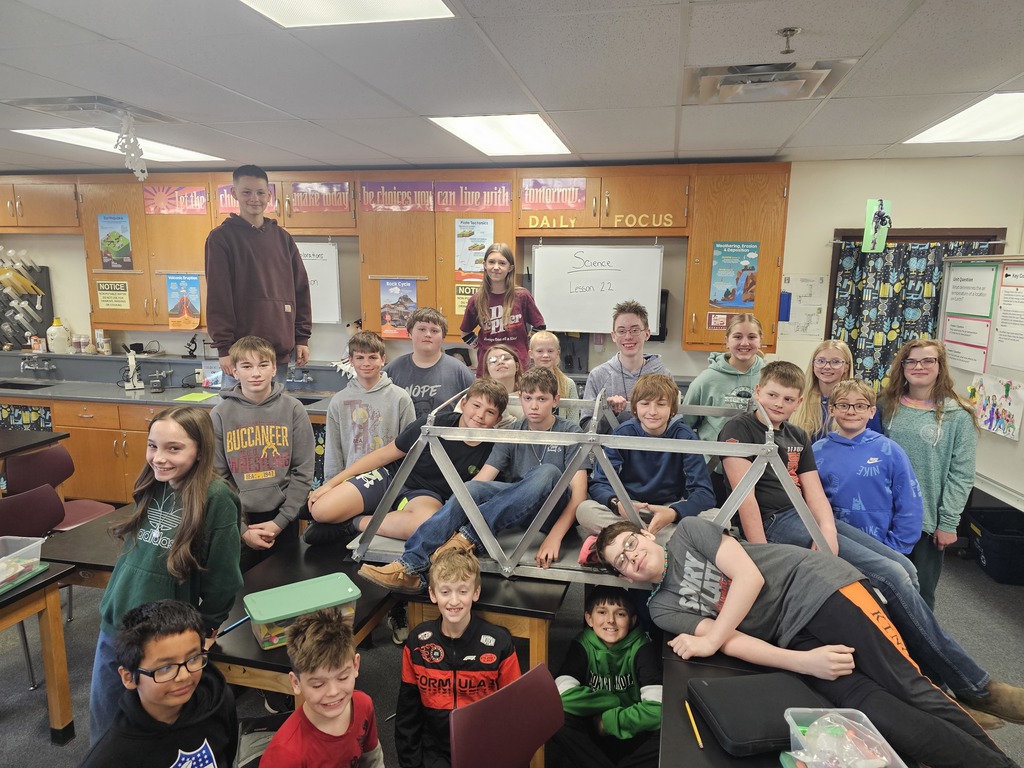 Hands-on learning in action! 🌉  Bridge in a Bag gives students the opportunity to design and build their very own truss bridge using lightweight materials. Mrs. Hernandez’s STEM class had the opportunity to partner with the Minnesota Department of Transportation, bringing real-world connections into the classroom!  As they construct their models, students aren't just building bridges—they’re building skills in engineering, teamwork, and problem-solving. They also explore how real bridges support weight and why design matters, all while thinking like future engineers.  It’s a fun, interactive way to bring STEM concepts to life and show just how important bridges are in our everyday communities!  #STEMinAction #HandsOnLearning #FutureEngineers