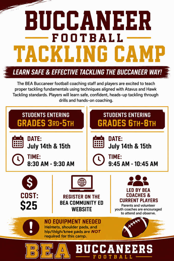 Buc Football Tackling Camp