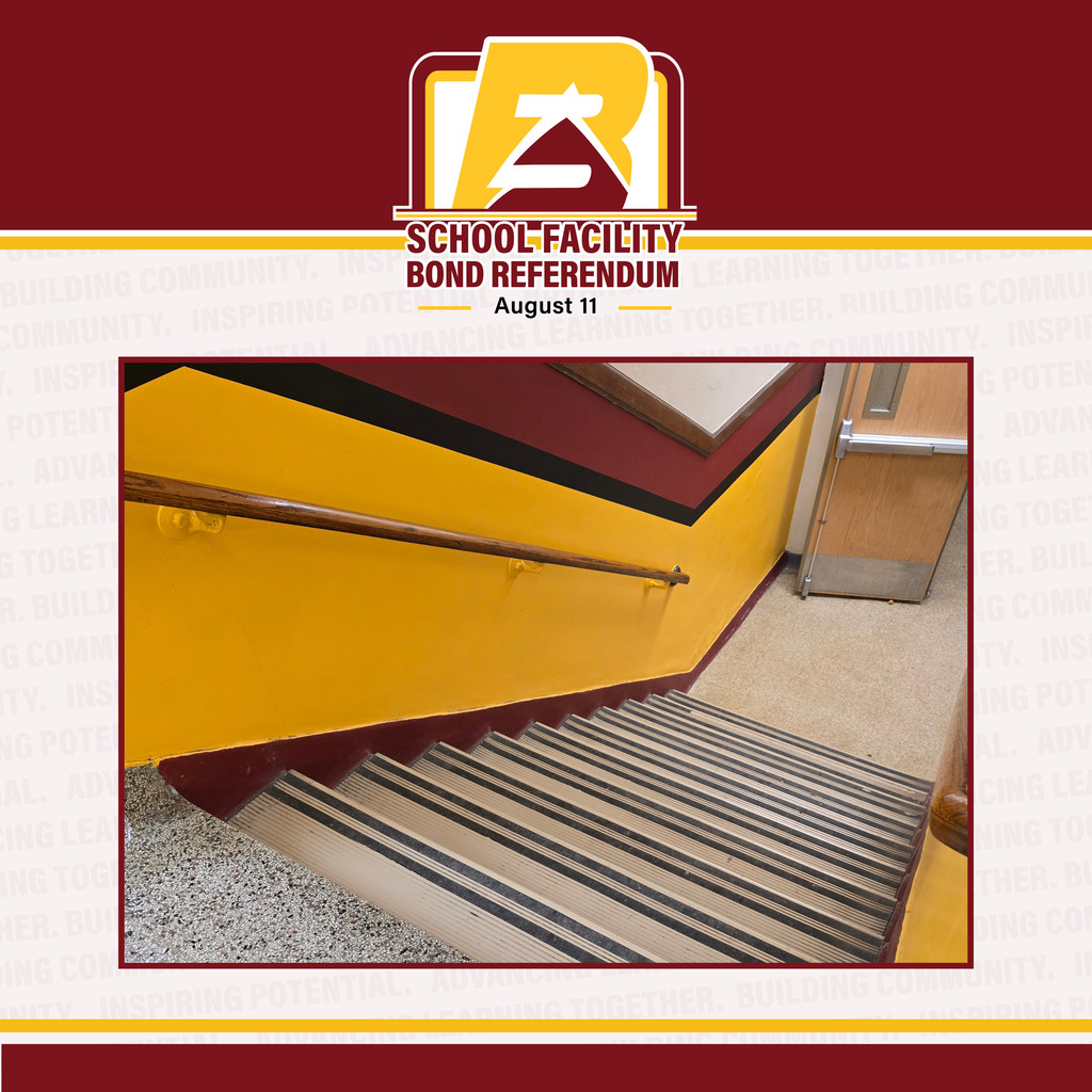 Stairs going down to the lunchroom
