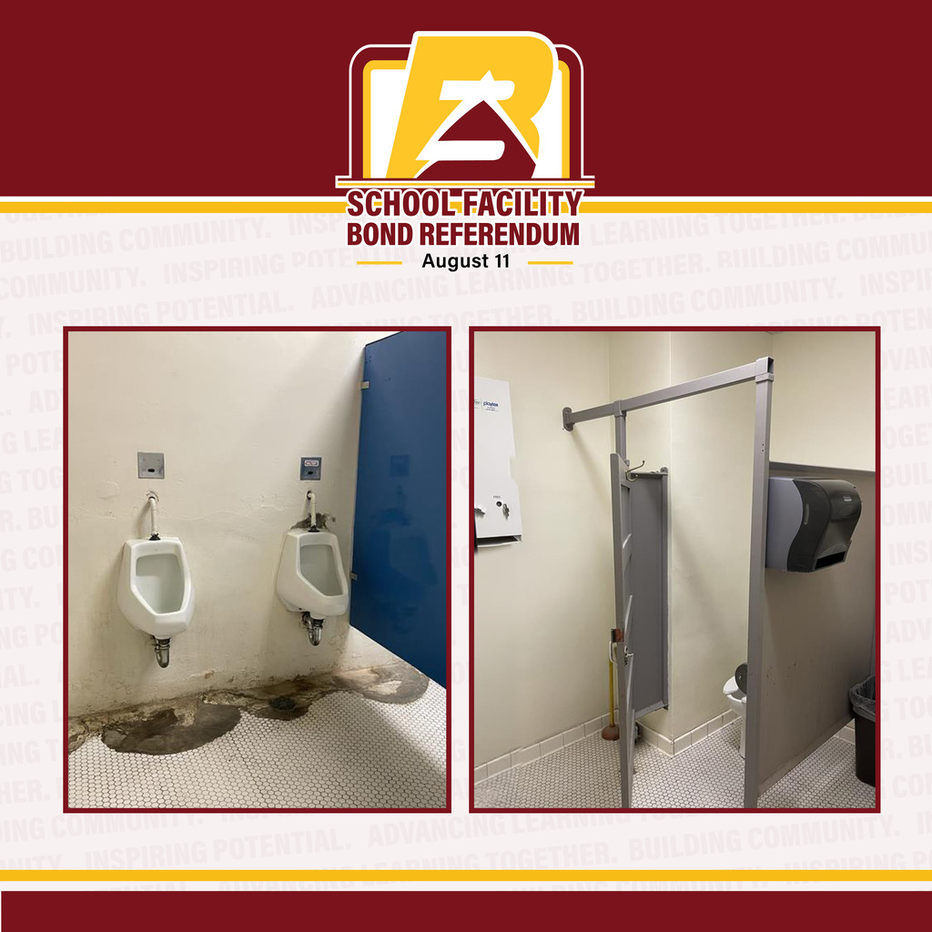 Bathrooms showing the broken tile and missing door