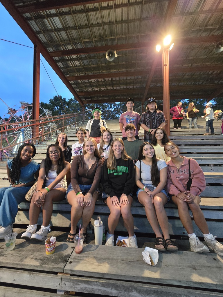 A group of student at Autocross at the fair