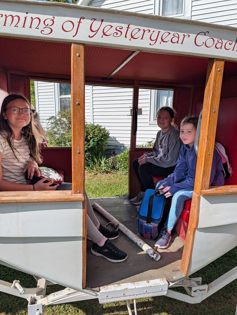 Students in a carriage