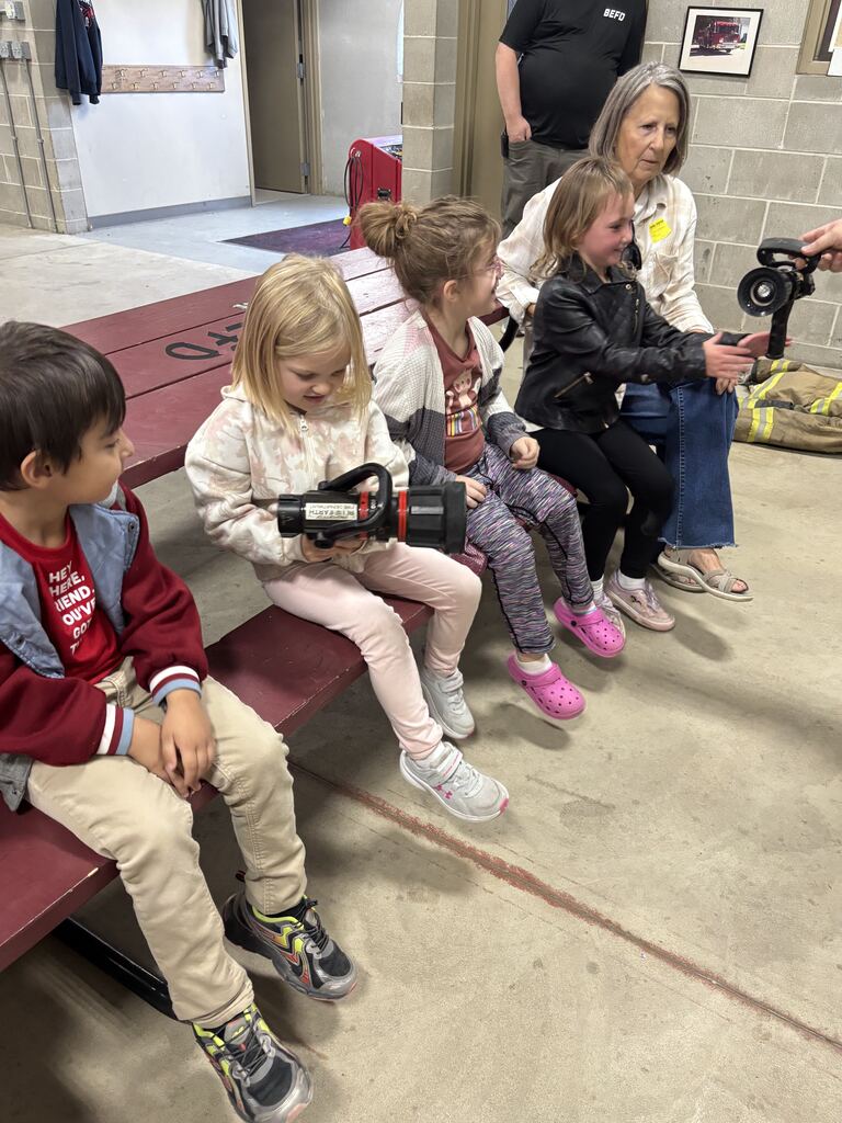 Kids checking out the firehose