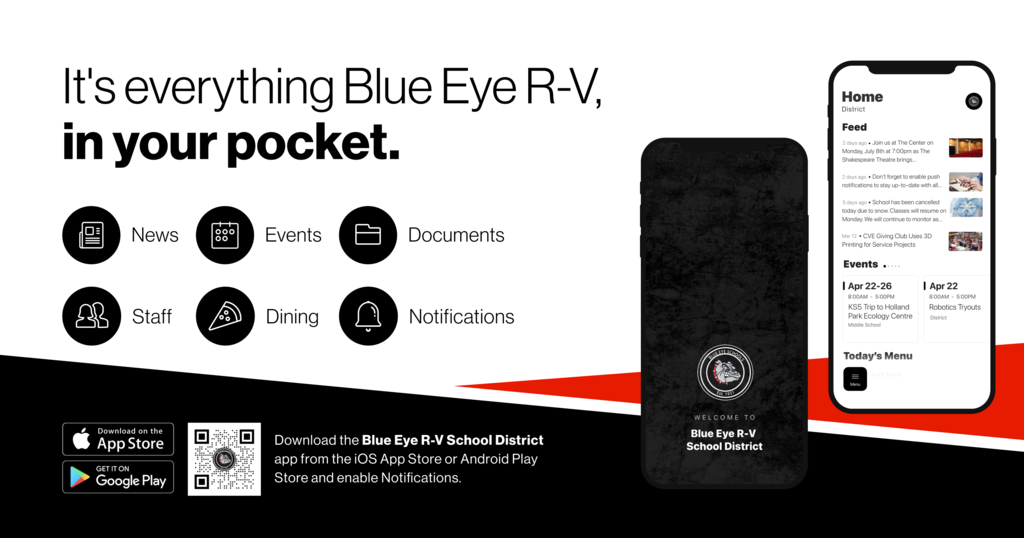 New App for Blue Eye Schools Please contact school for more information!