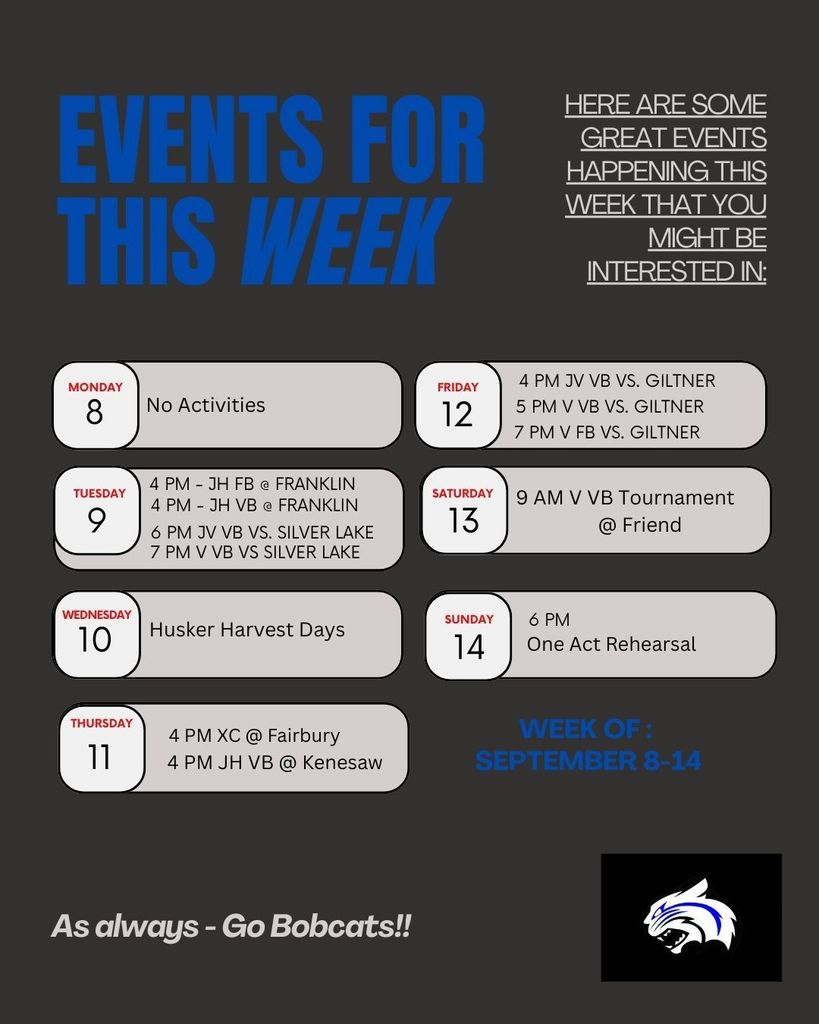 Week of September 8-14