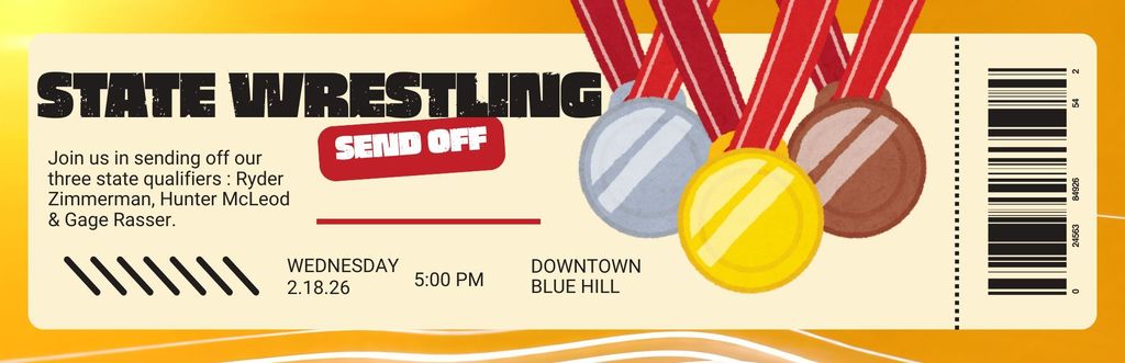 State Wrestling Send Off