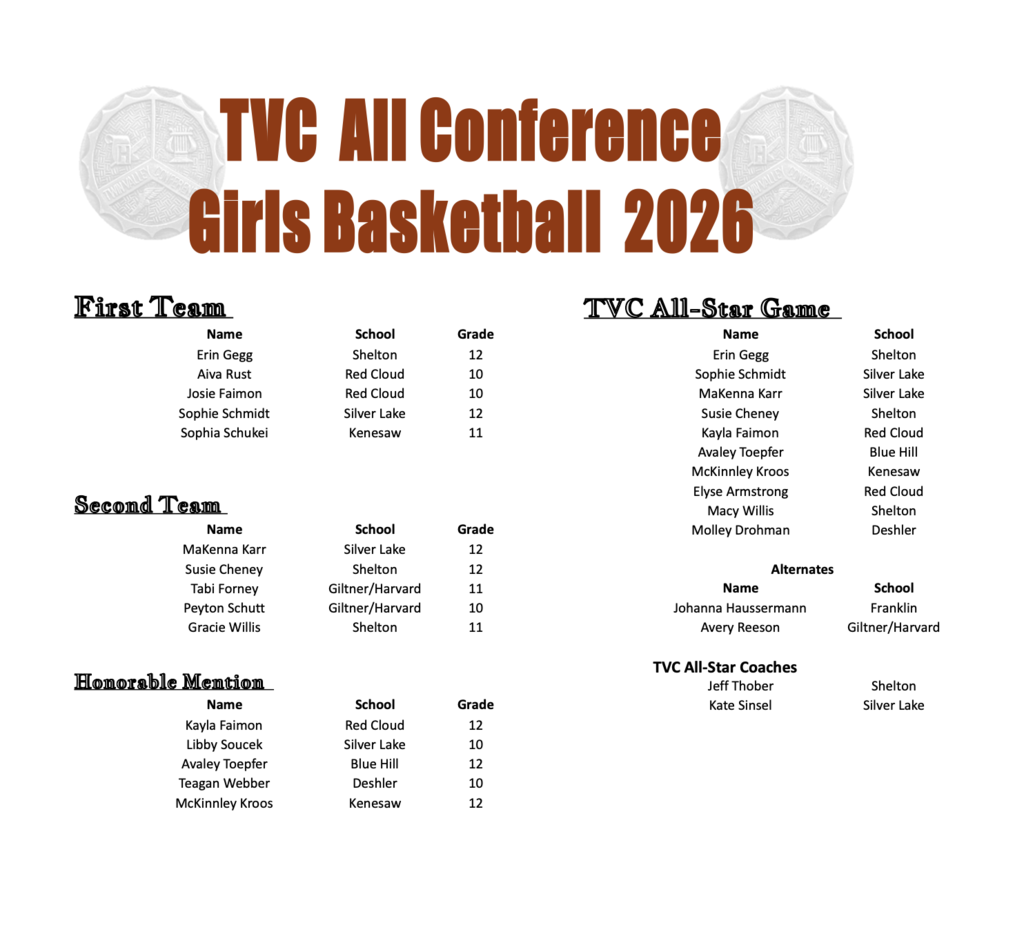 Girls Basketball TVC Honors