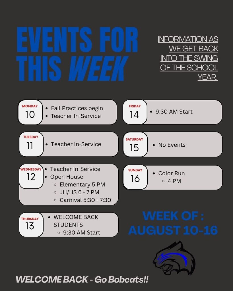 Week of August 10th - 16th