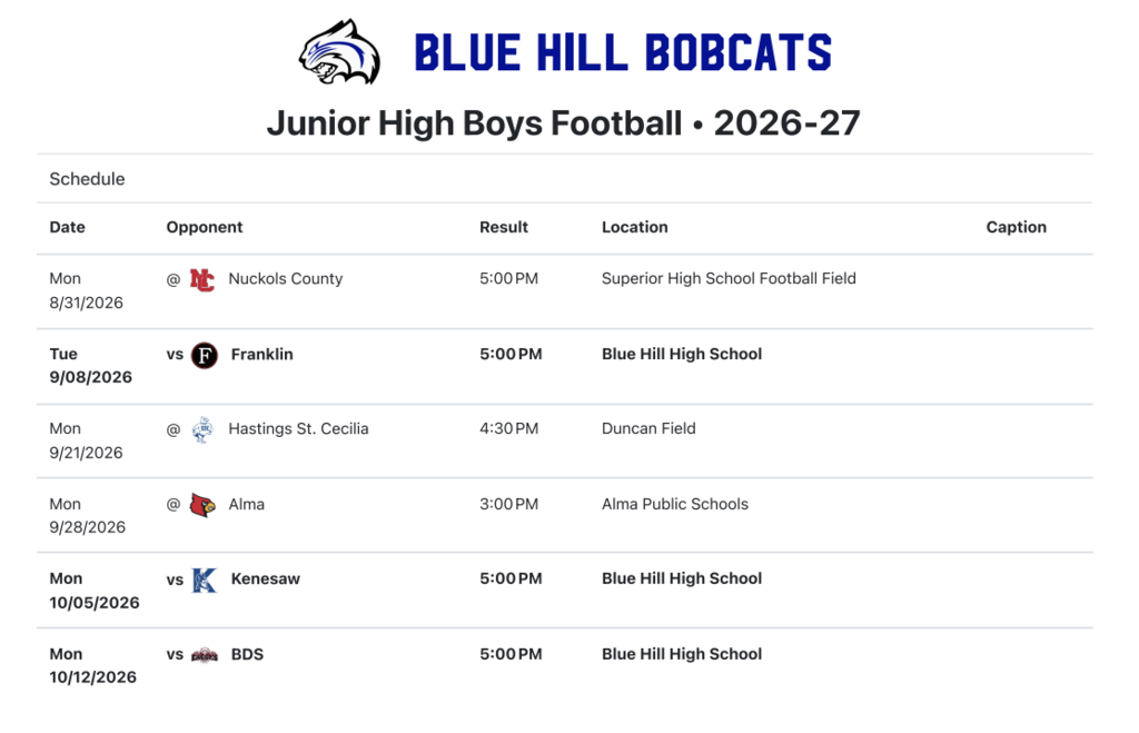 Junior High Football