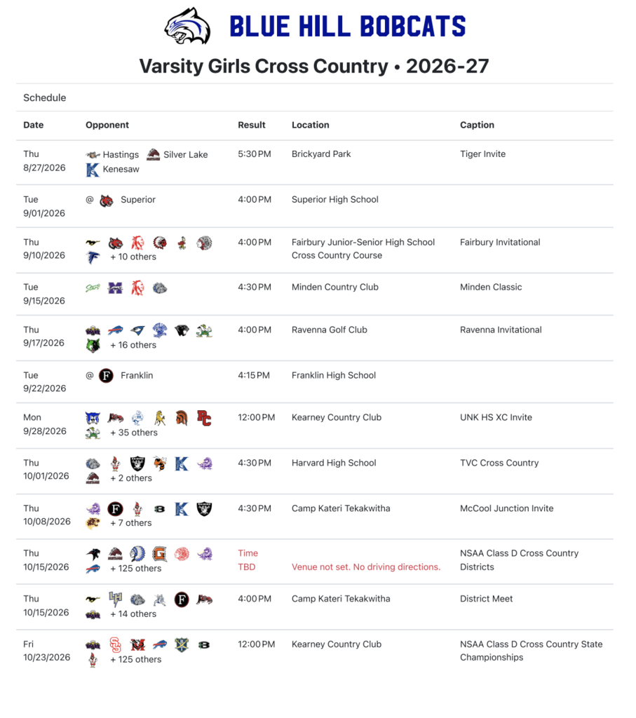 2026 Cross Country