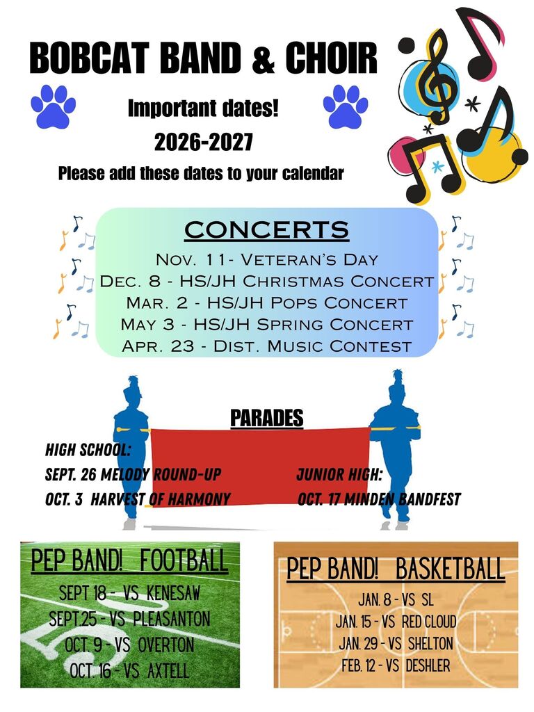 IMPORTANT MUSIC DATES!