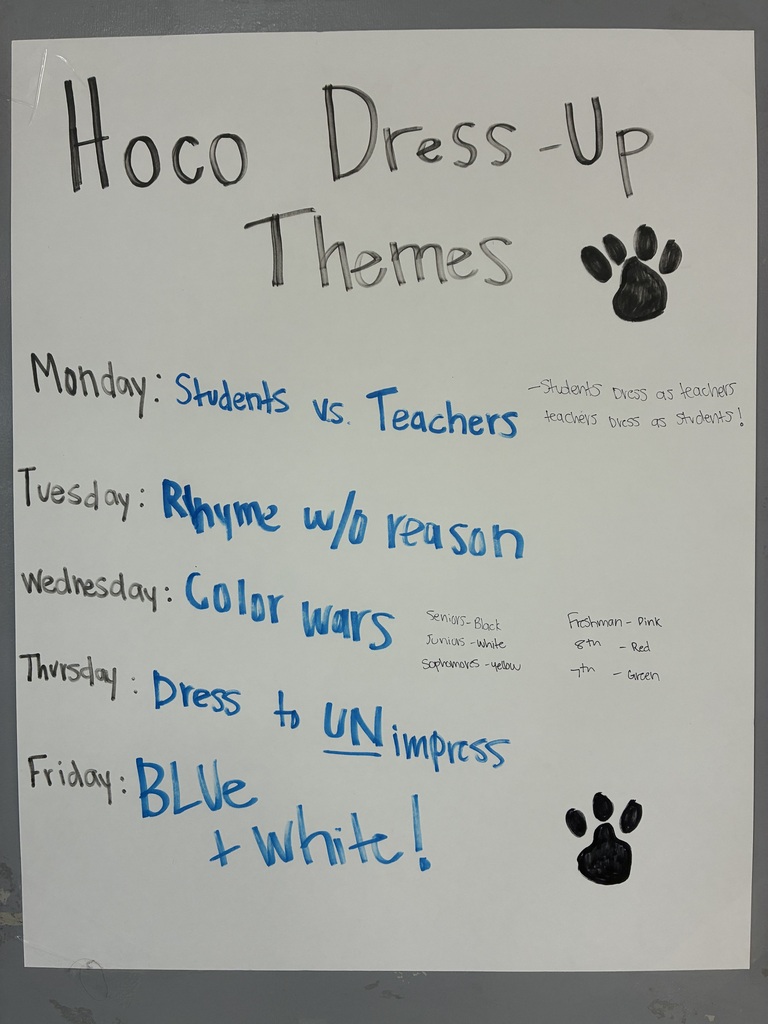 Dress Up Days for Homecoming