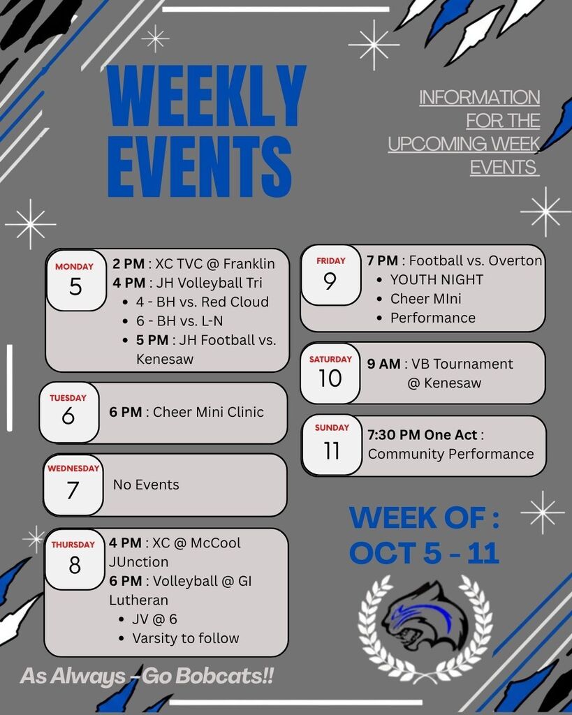 Week of October 5th - 11th