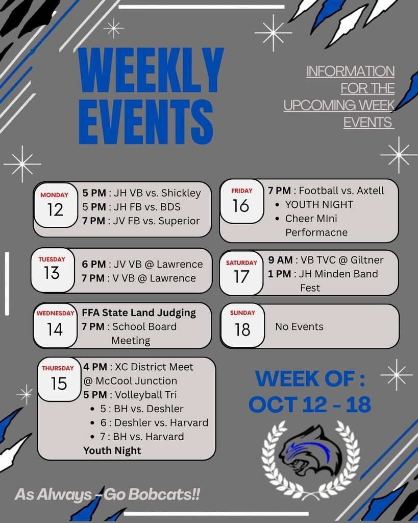 Week of Oct 12 - 18