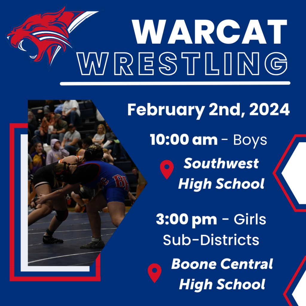 Please support our Warcat Wrestlers today!!