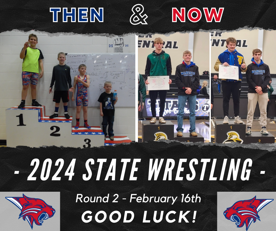 Good luck to Jake & Carter during their second day at State Wrestling! Go Warcats!!