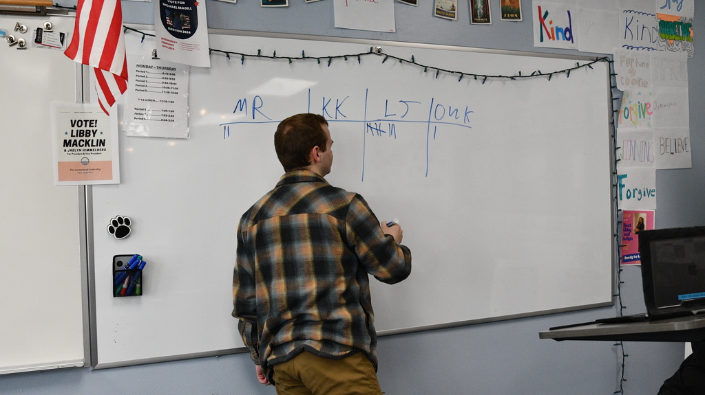 The senior civics class is having lots of fun with mock congress! After learning about our government and how it functions this past semester, we are now putting learning into action by participating in our very own mock civics class government. Last week we campaigned and held presidential debates & elections. Congratulations to Libby Macklin and Jaelyn Himmelberg for being elected as president and vice president. Today we will be appointing 3 supreme court justices!