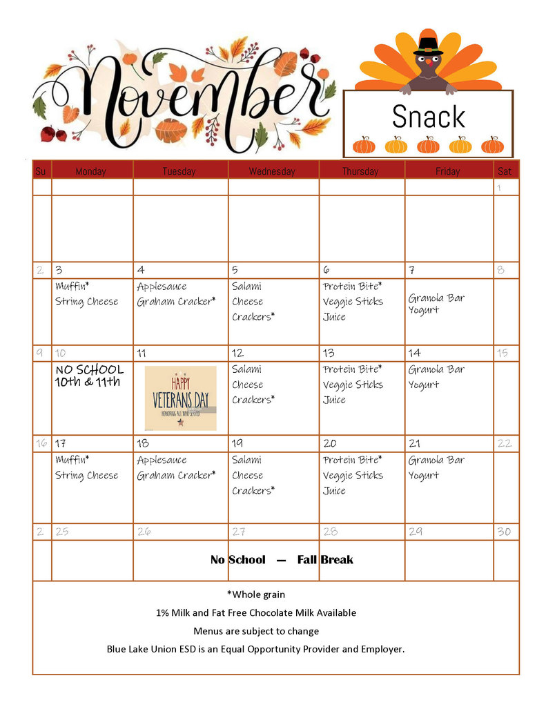 November Menu