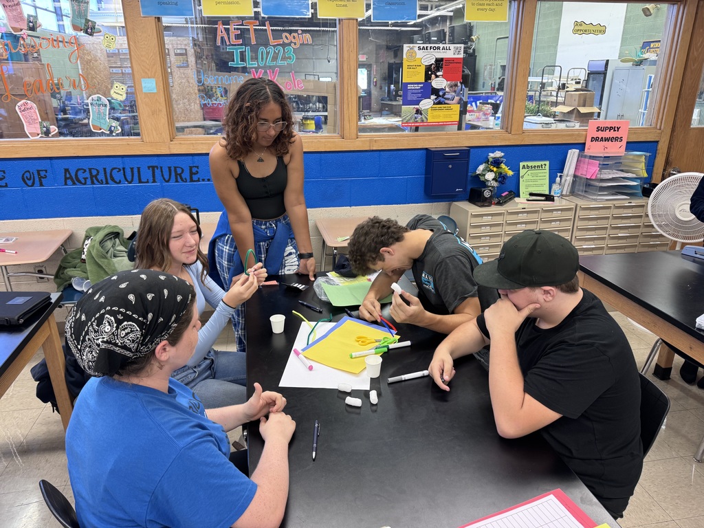 FFA Students Working on Activities with the Section 16 Officer Team