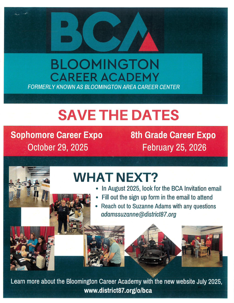 BCA Save the Date 10/29/25 10th Grade Career Expo