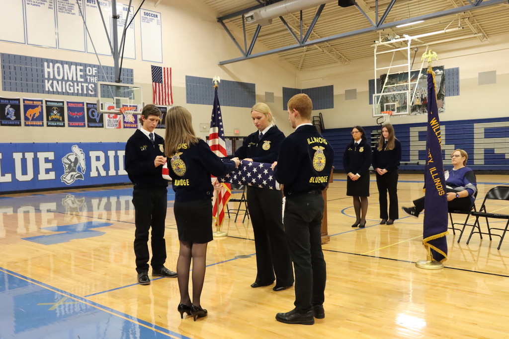 BRHS FFA folding the American Flag
