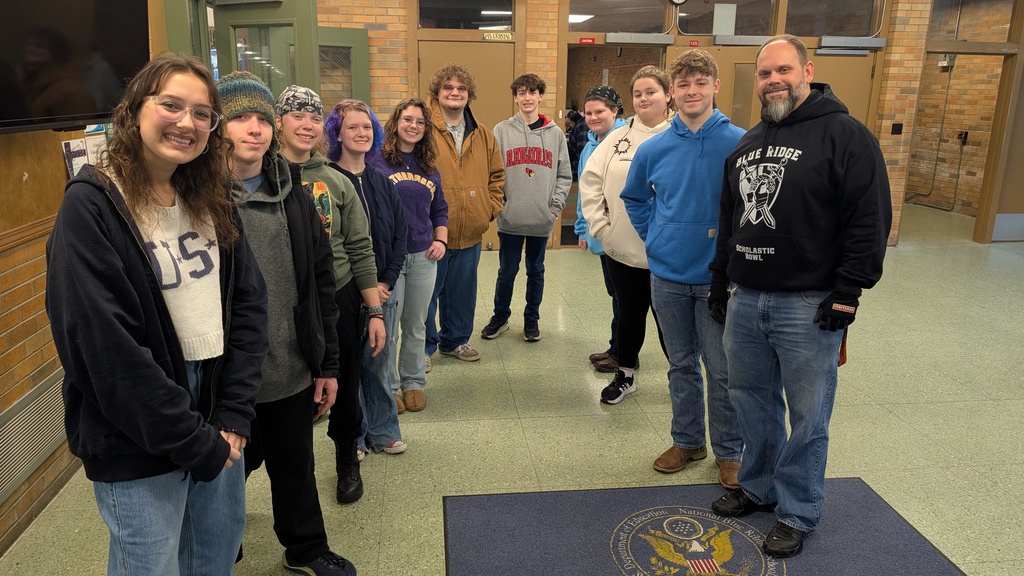 BRHS Scholastic Bowl Team with Coach Miles 