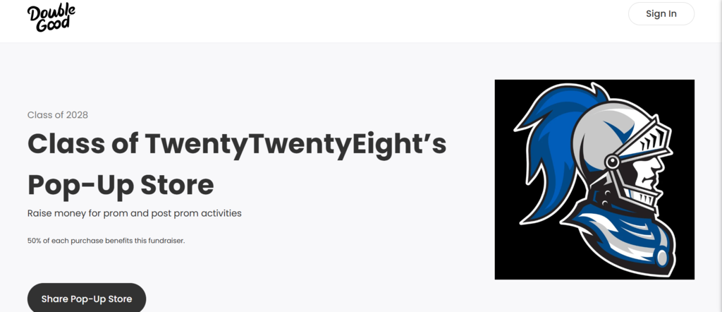 Screenshot of Pop Up Store - Class of 2028