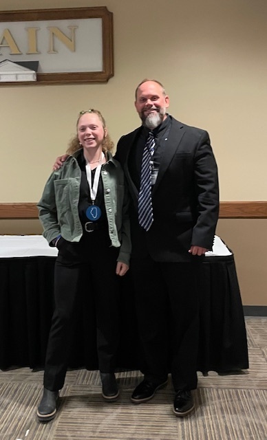 Indra Nolan and Coach Miles at the All State Recognition Banquet