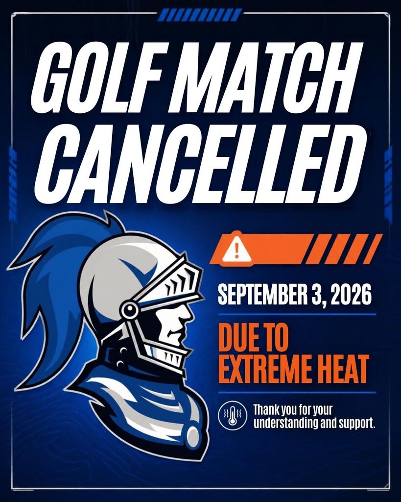 BRHS Golf Match Cancellation - 9/3/26