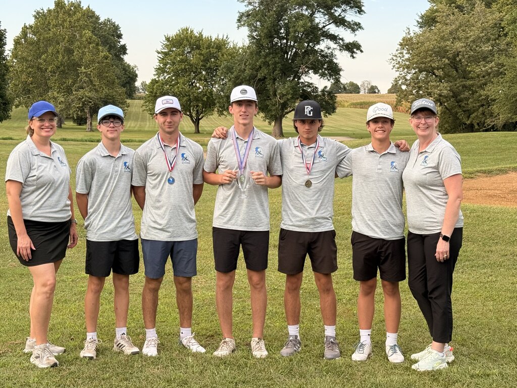 BRHS Boys Varsity Golf Team - 2nd Place - with Coach Hieronymus and Coach Friel