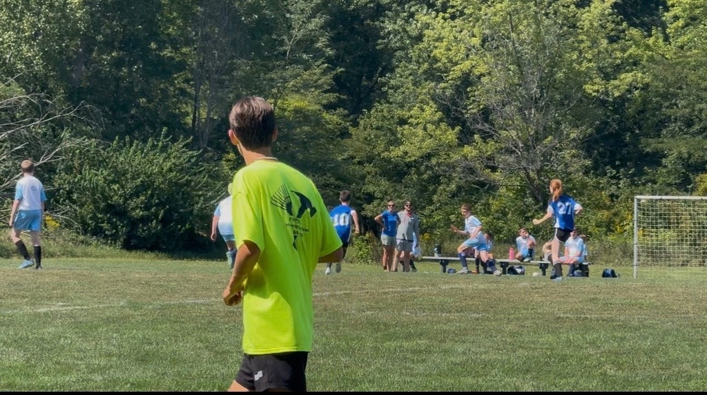 Broghen Flannell helping at the first BRIJHS Soccer Game of the Season
