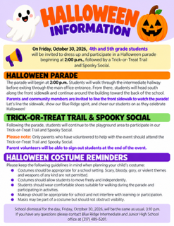 4th and 5th Grade Halloween Parade
