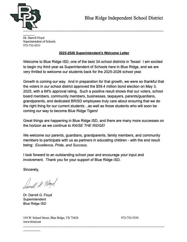 Dr Floyd Letter