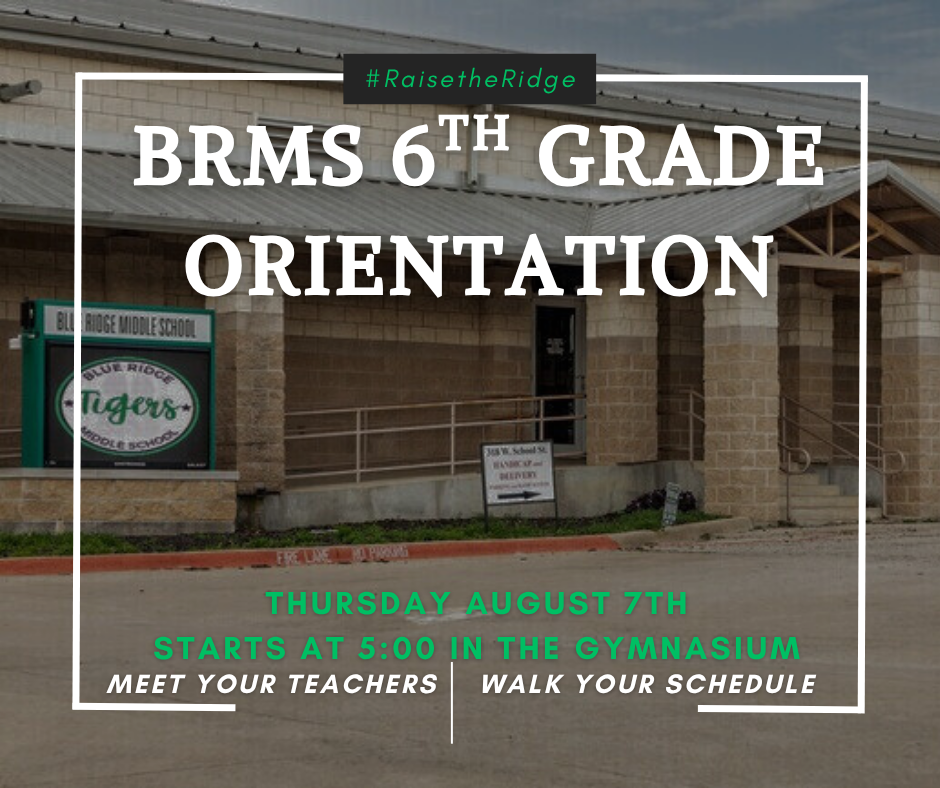 6th Grade Orientation
