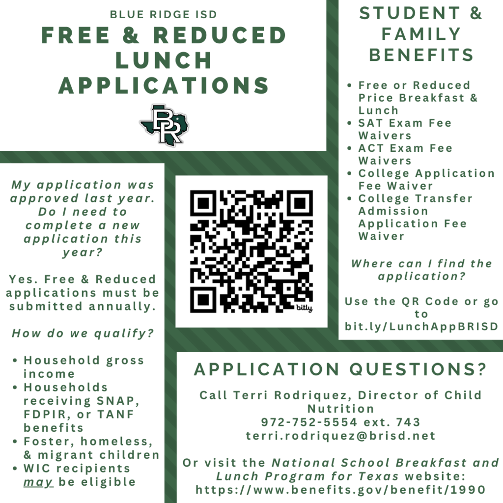 Free and Reduced Lunch Information